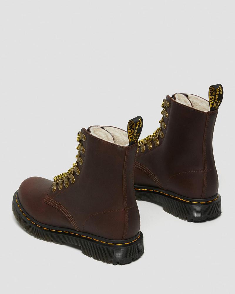 Dr Martens 1460 Pascal DM's Wintergrip Leren Winterschoenen Dames Bruin | NL 50GSO